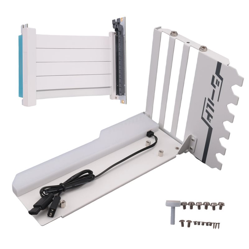 Pcie 4.0 X16 Riser Cable 90 Degree - Support de montage vertical pour carte