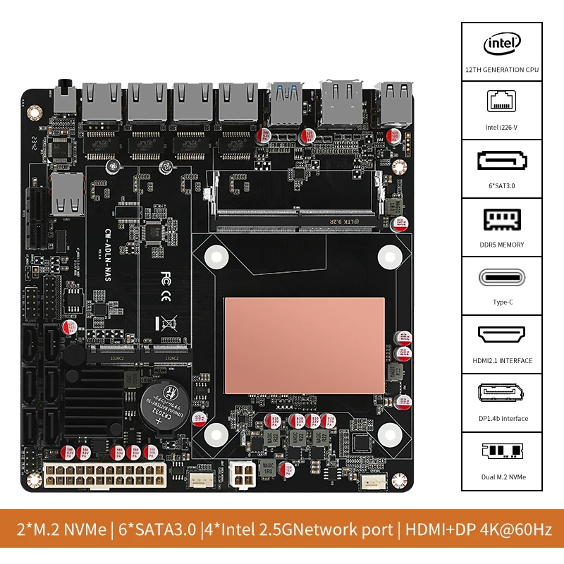 Carte mère NAS N100/N150 6 bai - Nas Motherboard N100 6 Sata avis et prix