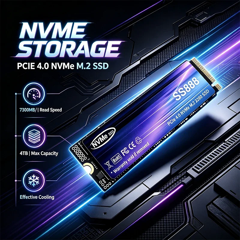 Nouveau disque dur SSD M.2 SS8 - M.2 Nvme 4Tb Pcie 4.0 Ssd avis et prix