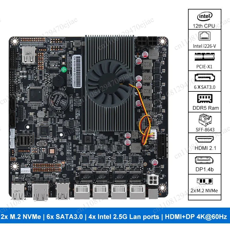 Carte mère NAS N100 6 baies Mi - Nas Motherboard N100 6 Sata avis et prix